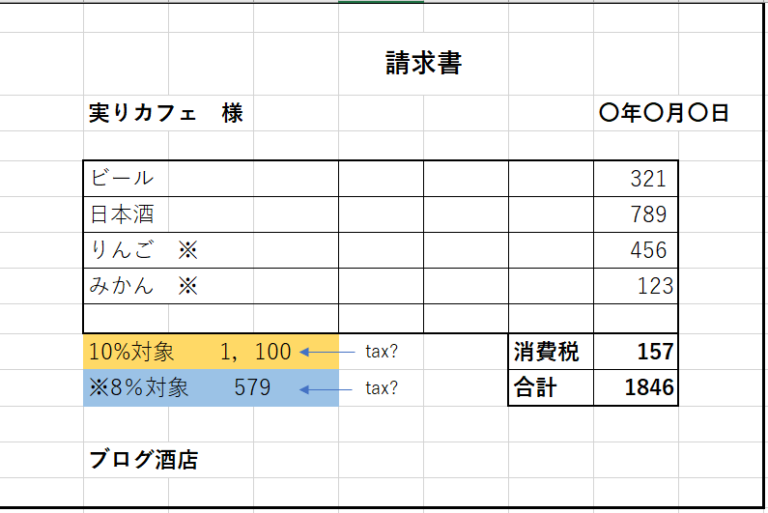 消費税8%と10%混在の請求書、仕訳入力に困ったらExcelで解決 実りカフェ 消費税8%と10%混在の請求書、仕訳入力に困ったらExcelで解決 実りカフェ